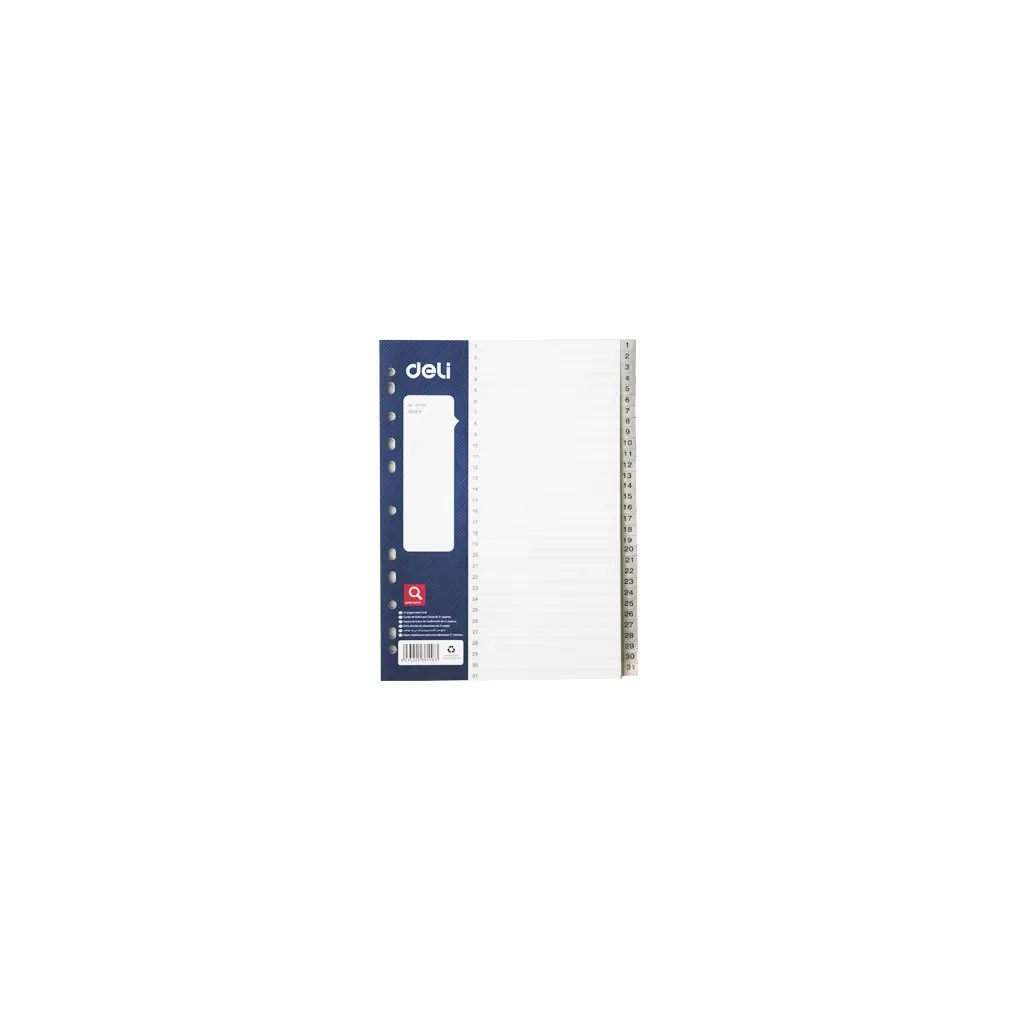 Pregrada PVC A4 številke 1-31 31 listov Deli E38158 siv-2