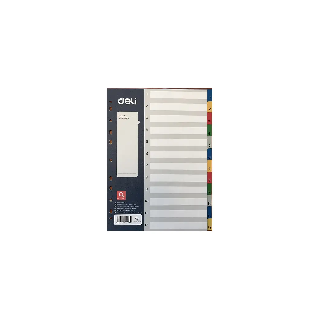 Pregrada PVC A4 številke 1-12 12 listov Deli E5725A-2
