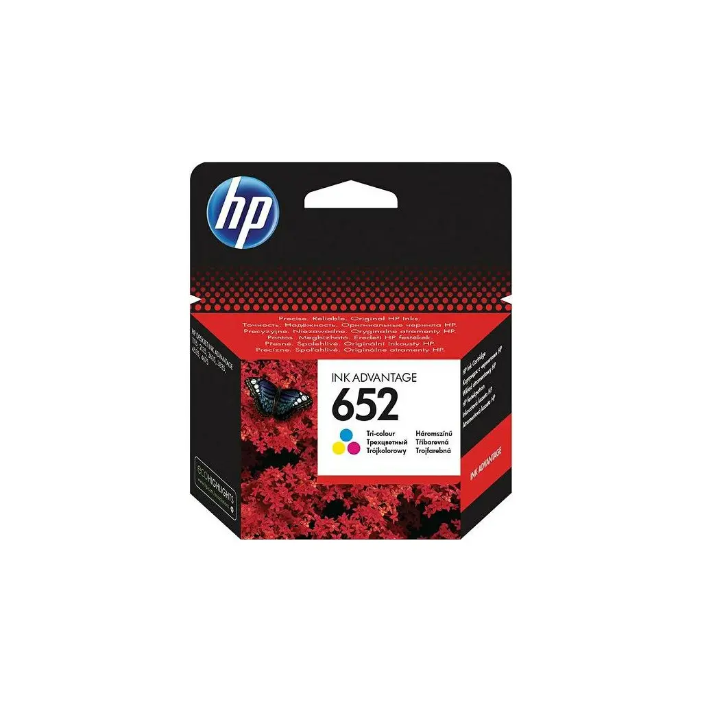Črnilo HP F6V24AE Tri-color No.652 original-4