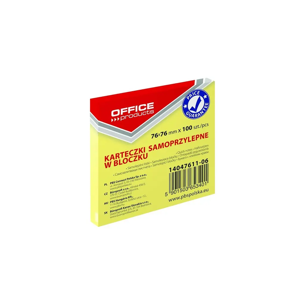 Lističi samolepilni 76x76mm 100 listov Office products-1