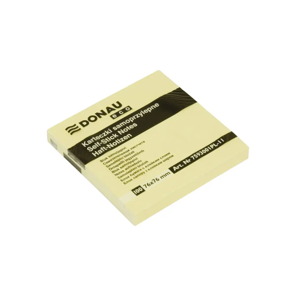 Lističi samolepilni 76x76mm 100 listov Donau-1