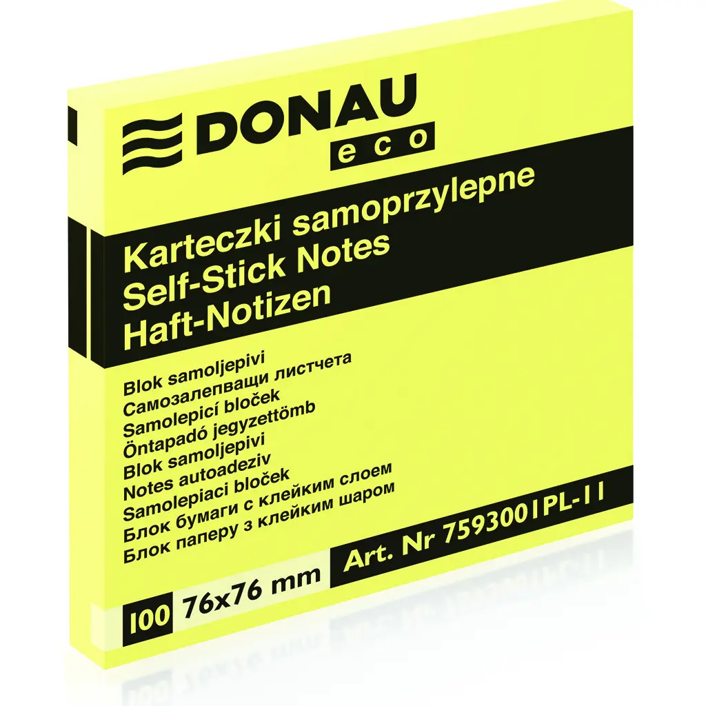 Lističi samolepilni 76x76mm 100 listov Donau-0