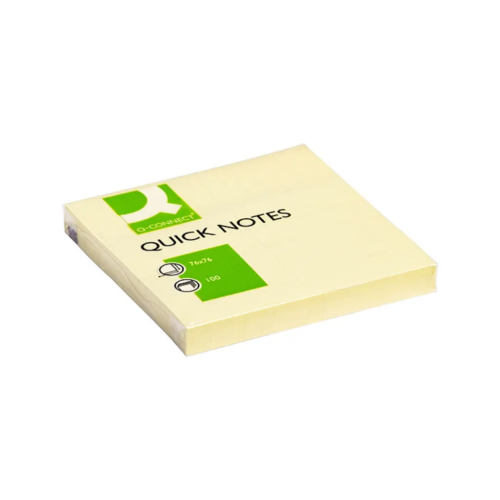 Lističi samolepilni 76x76mm 100 listov Q-Connect KF10502 rumen-0
