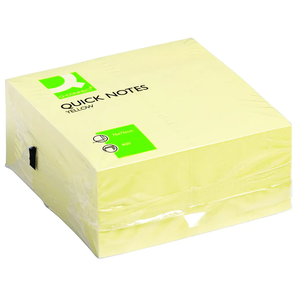 Lističi samolepilni 76x76mm 400 listov Q-Connect KF01346 rumen-0