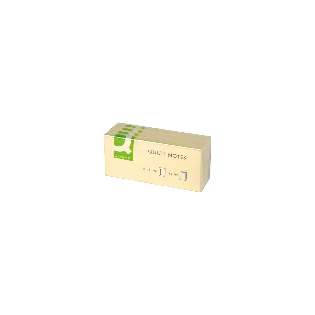 Lističi samolepilni 38x51mm 3x100 listov Q-Connect KF10500 rumen-1