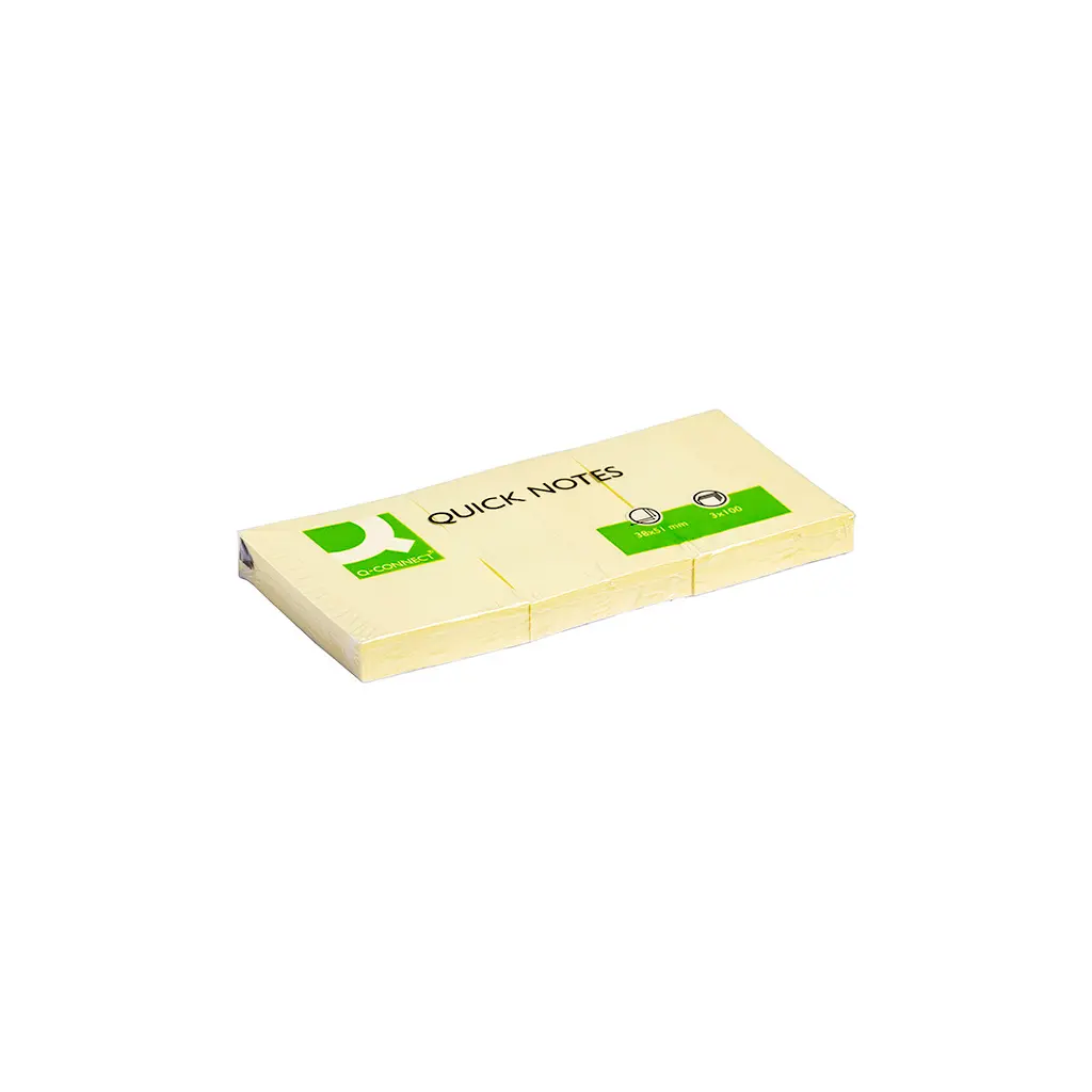 Lističi samolepilni 38x51mm 3x100 listov Q-Connect KF10500 rumen-0