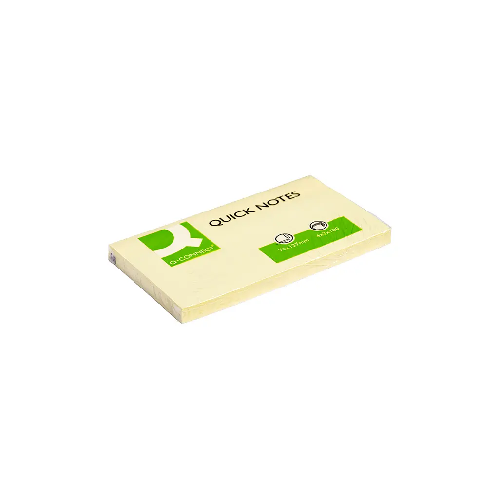 Lističi samolepilni 127x76mm 100 listov Q-Connect KF10503 rumen-0