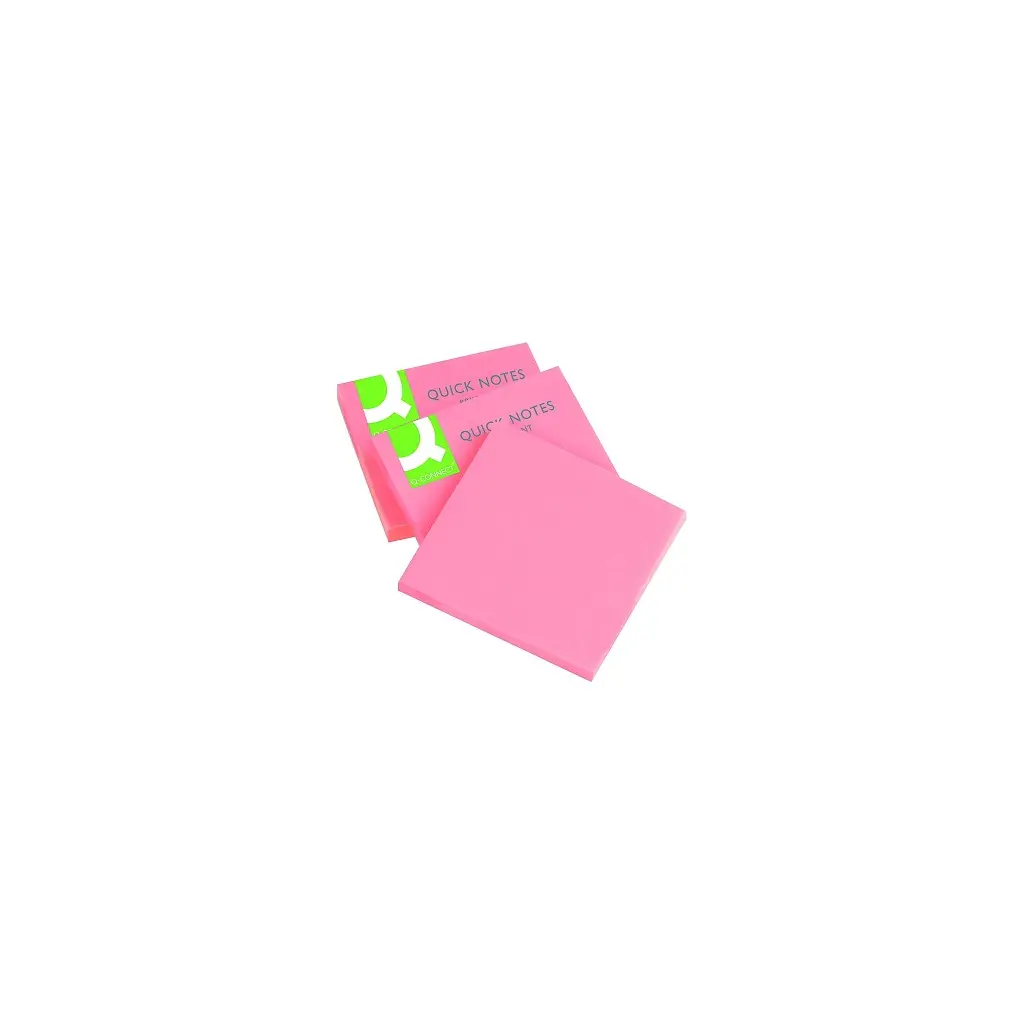 Lističi samolepilni 76x76mm 75 listov Q-Connect Brilliant pink KF10516-1