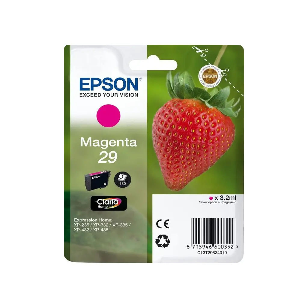 Črnilo EPSON T29834010 Magenta No.29 original-0