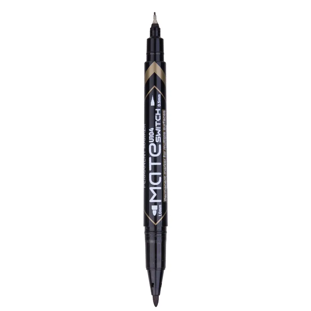 Marker permanentni dvostranski 0,5/1,0mm Deli EU10420 črn-1