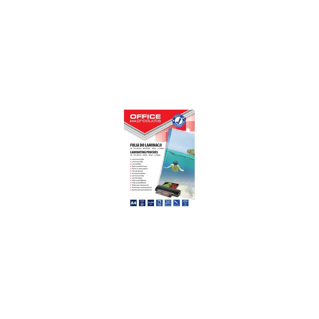 Žepki za plastificiranje A4 100mic 100/1 sijaj Office products-1