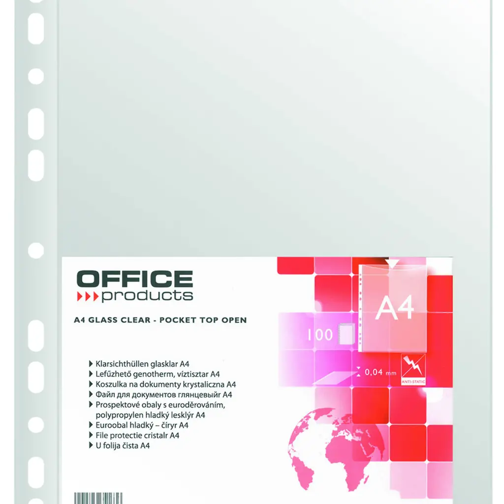 Mapa vložna PVC  40mic Office products 100/1 sijaj-0