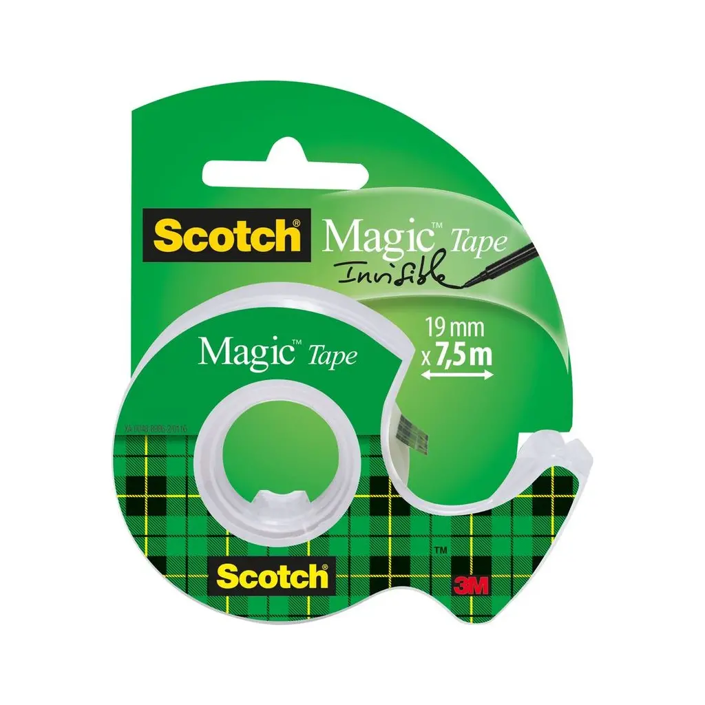 Lepilni trak pisarniški 19/7,5 nevidni Scotch 3M Magic na stojalu-1