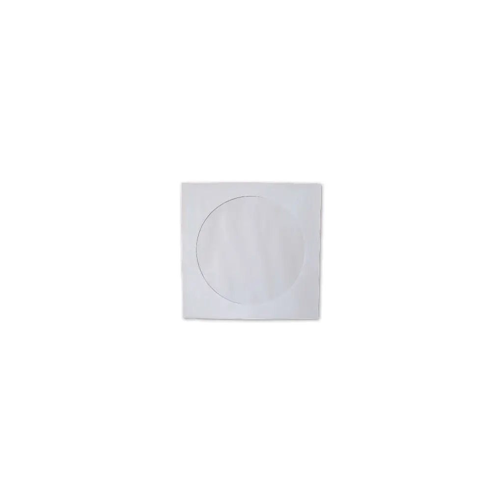 Etui za 1 CD papirnati bel s preklopom in oknom  125x125mm-0