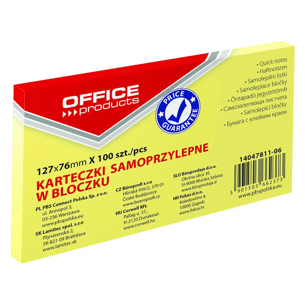 Lističi samolepilni 127x76mm 100 listov Office products-0