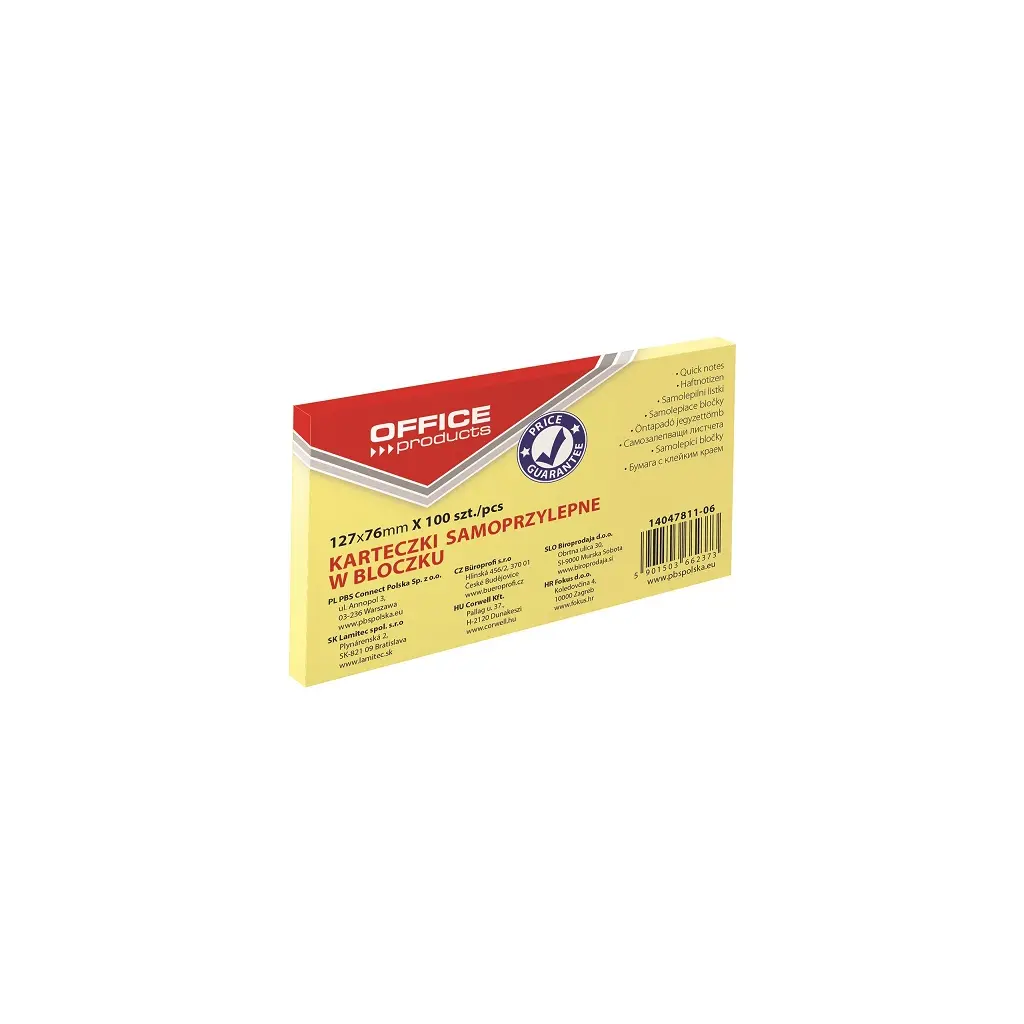 Lističi samolepilni 127x76mm 100 listov Office products-1