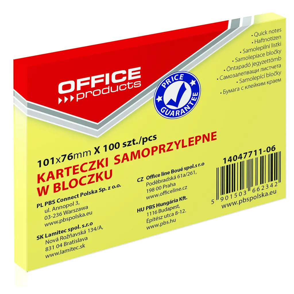 Lističi samolepilni 101x76mm 100 listov Office products-0