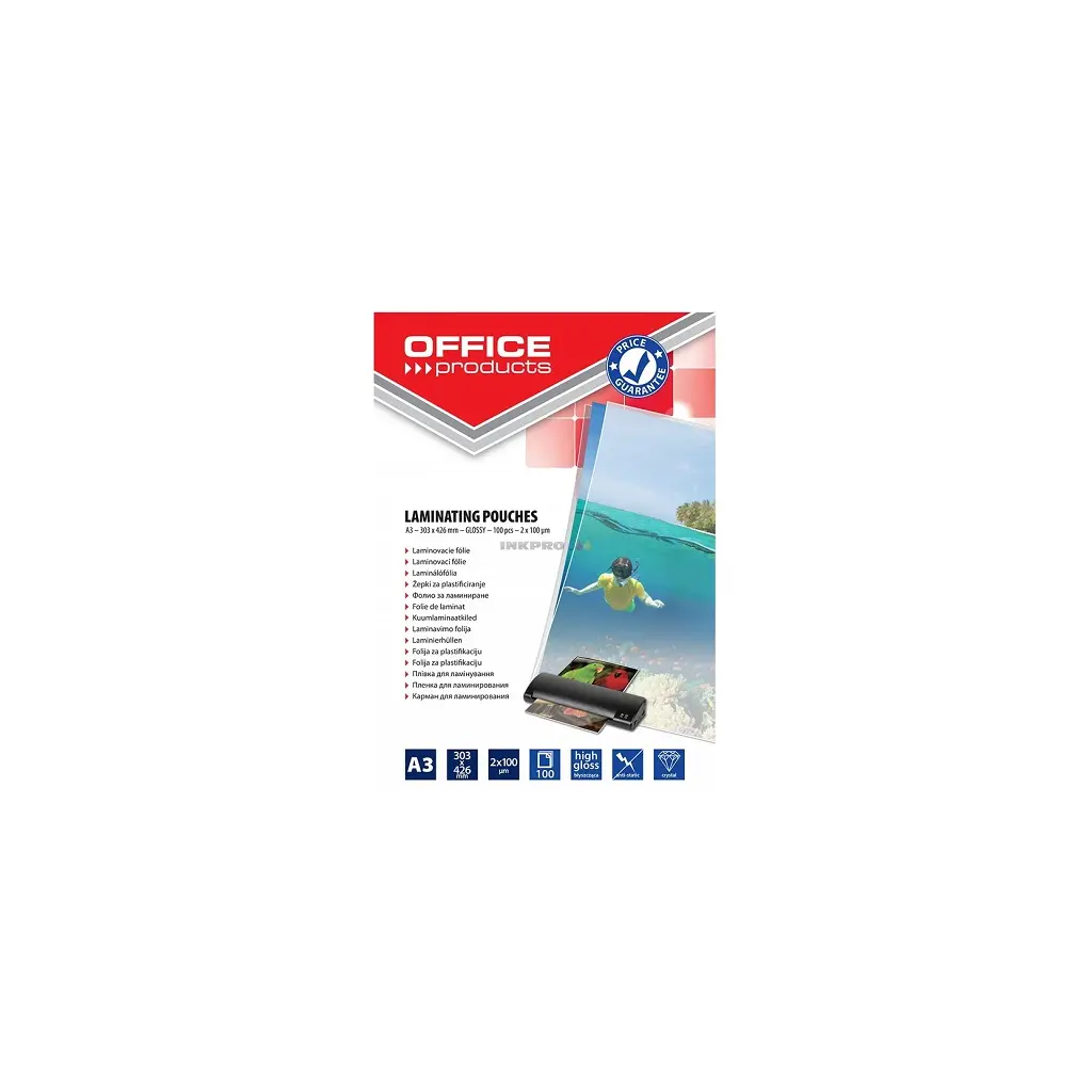 Žepki za plastificiranje A3 100mic 100/1 sijaj Office products-1