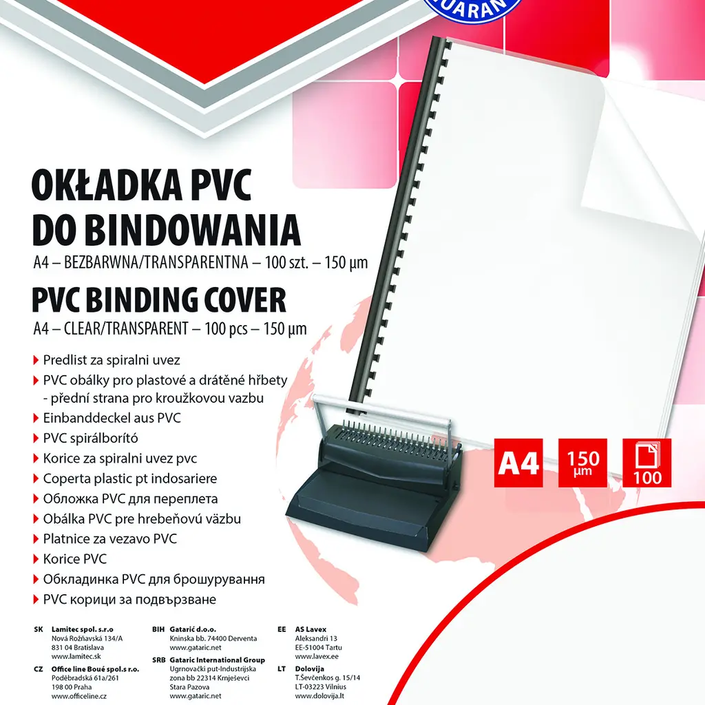 Platnice za spiralno vezavo PVC A4 150mic 100/1 prozorne-0