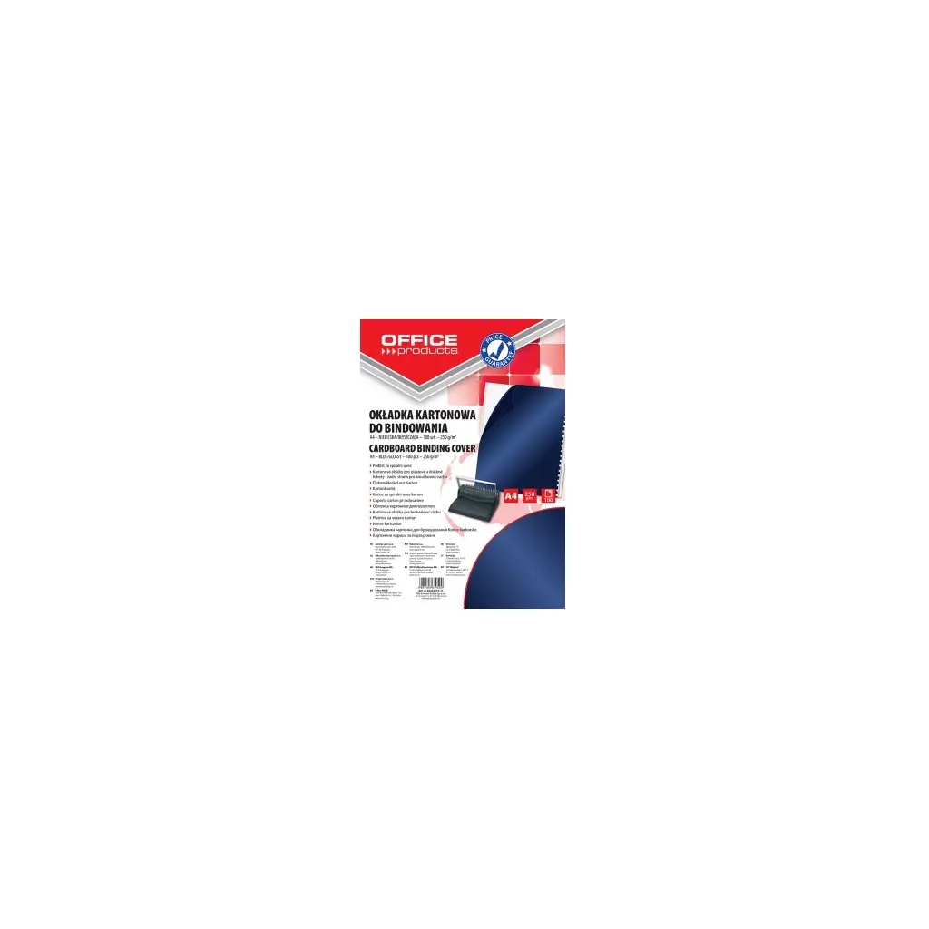 Platnice za spiralno vezavo reliefni karton A4 250gr 100/1 modre-1