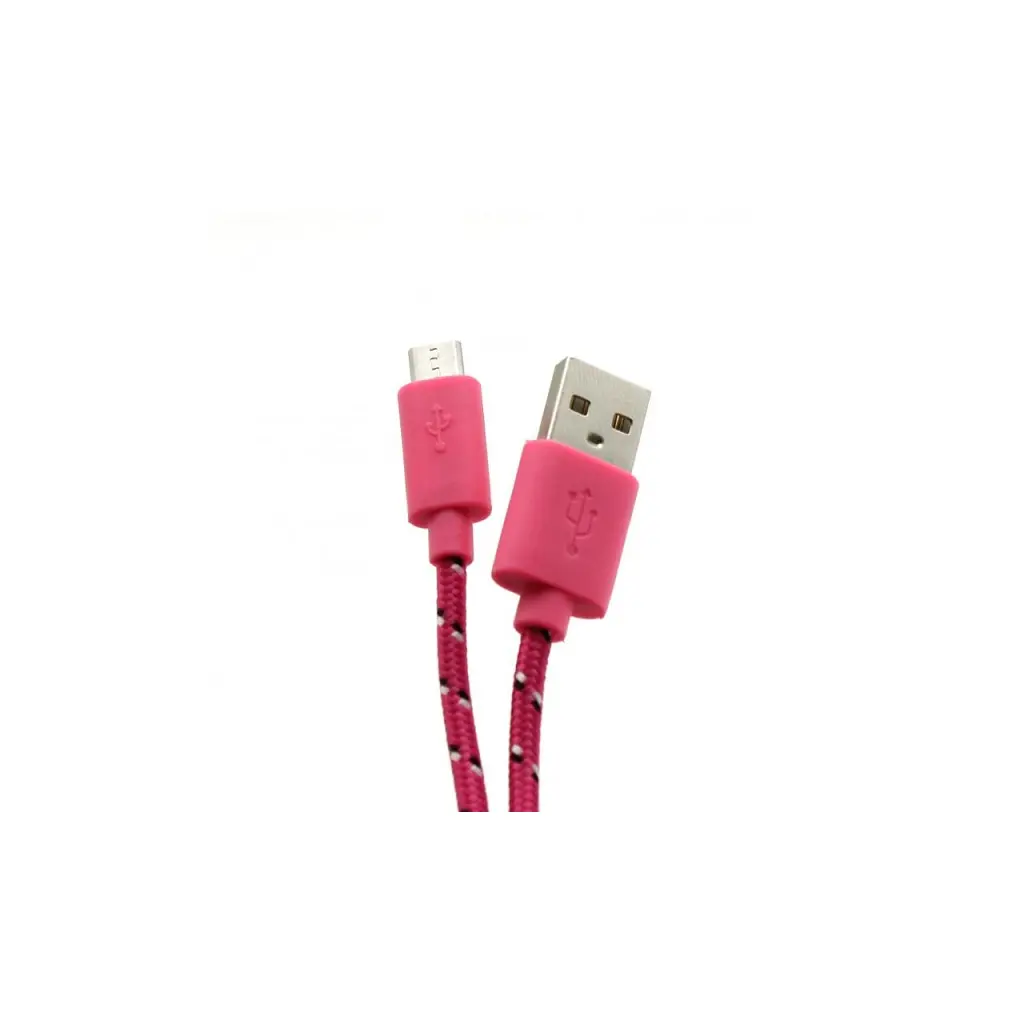 Kabel USB tip A-M<=>USB tip micro B-M  1.0m Pink - SBOX pleten-0
