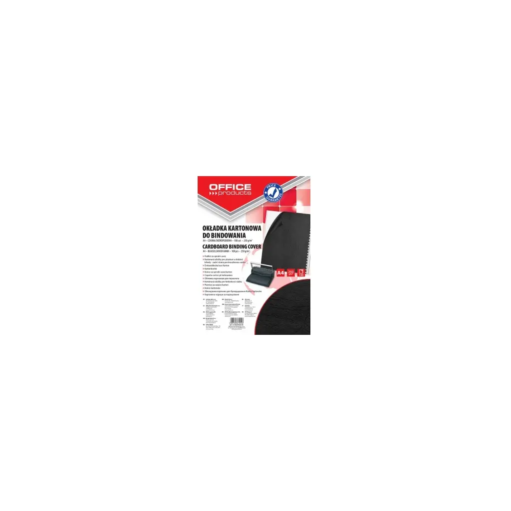 Platnice za spiralno vezavo reliefni karton A4 250gr 100/1 črne-1