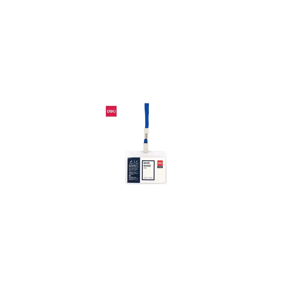 Etui za ID kartice  68x95mm s PVC kljukico in vrvico Deli 5756A 10/1-0