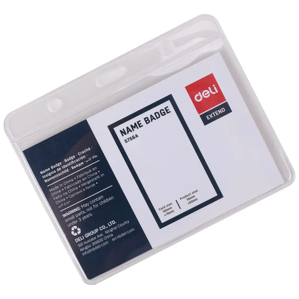 Etui za ID kartice  68x95mm s PVC kljukico in vrvico Deli 5756A 10/1-2