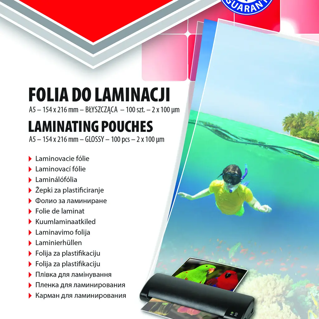 Žepki za plastificiranje A5  100mic 100/1 sijaj Office products-0