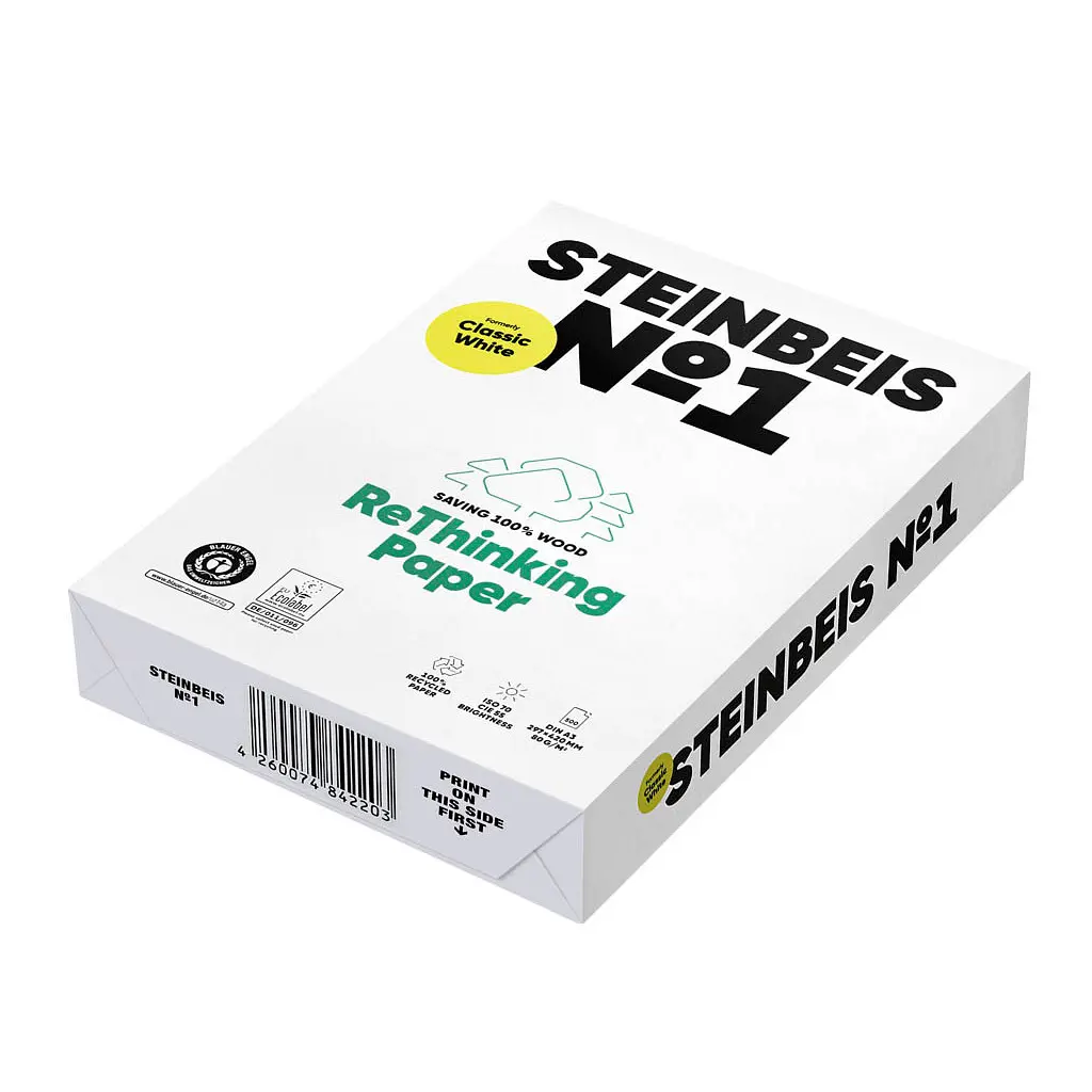 Papir fotokopirni A4  80gr reciklirani No.1 ClassicWhite 500/1-2