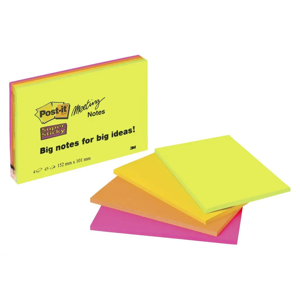 Lističi samolepilni 152x101mm 180 listov 3M Post-it 6445-0
