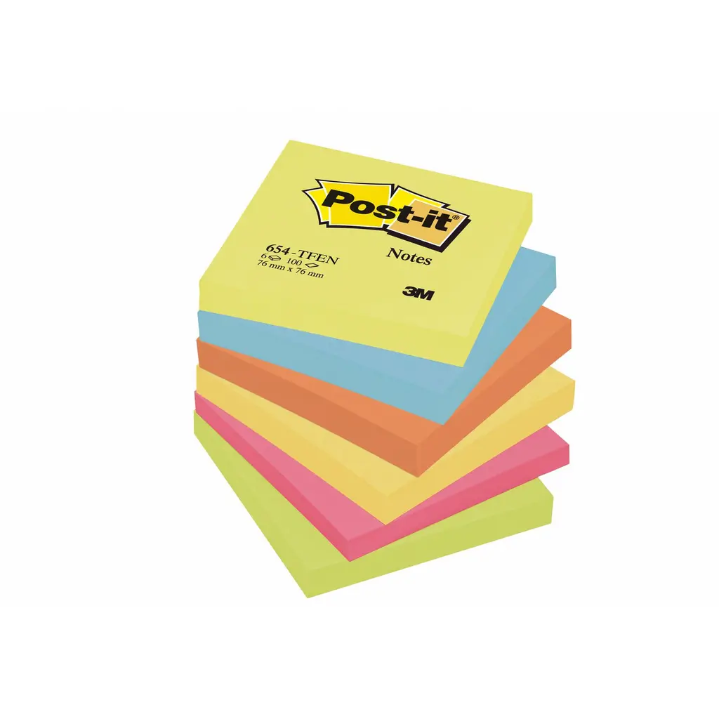 Lističi samolepilni 76x76mm  6x100 listov 3M Post-it 654 ENERGETIC-0