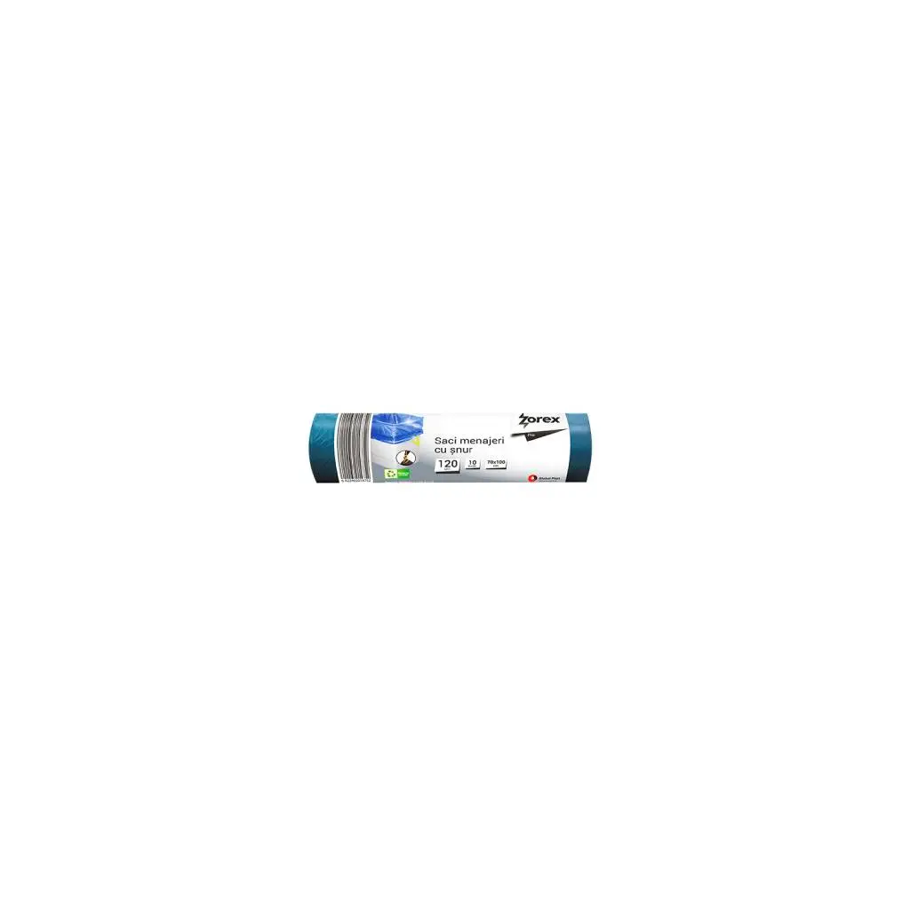 Vrečke za smeti 120L 70x100cm 10/1 LDPE modre s trakom-1