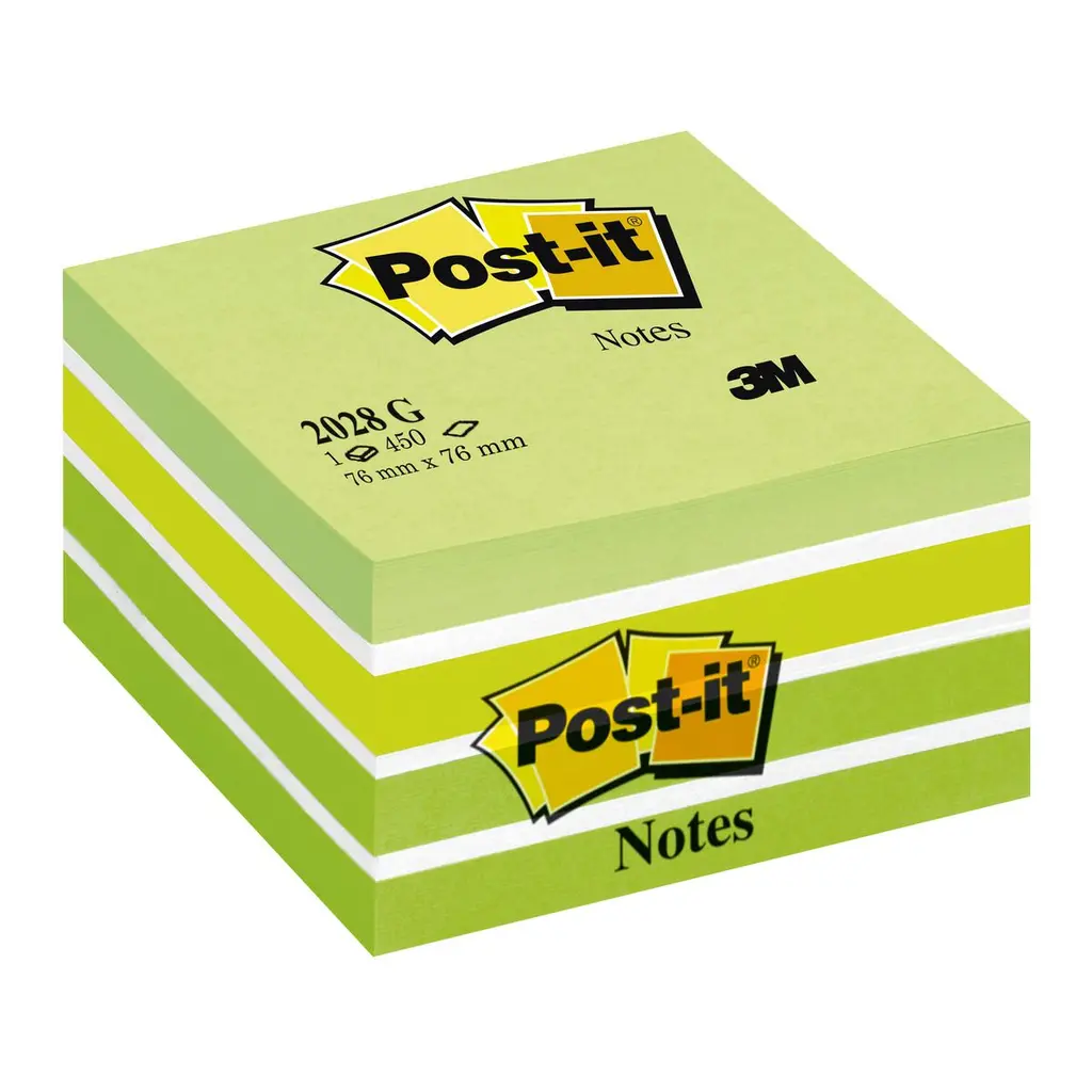 Lističi samolepilni 76x76mm 450 listov Pastel Green Post-it 3M.2028G-0