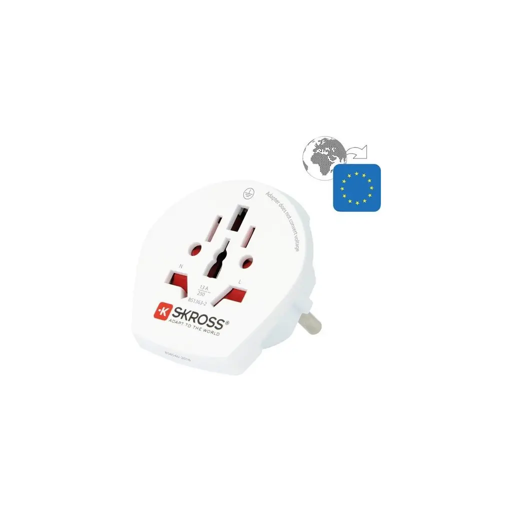 Adapter napetostni Euro vtikač univerzalni potovalni - SKROSS-2
