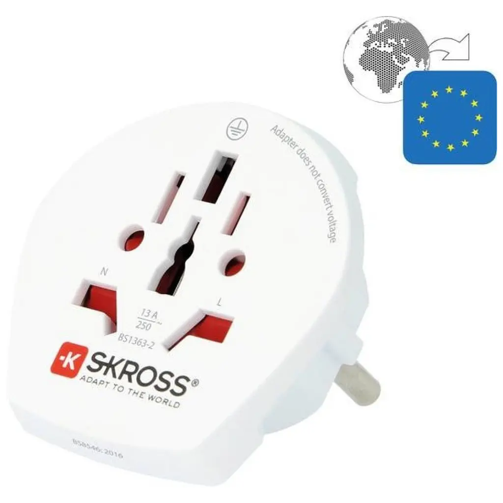 Adapter napetostni Euro vtikač univerzalni potovalni - SKROSS-0