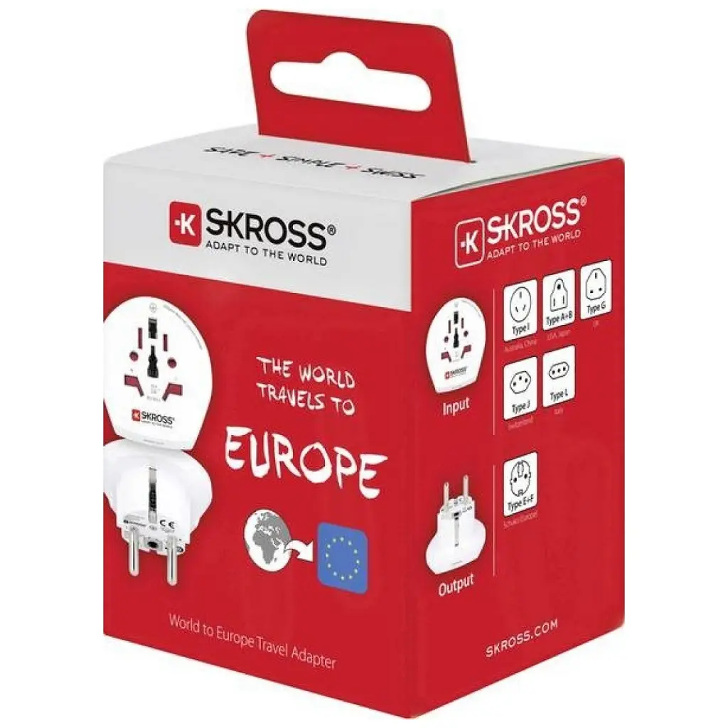 Adapter napetostni Euro vtikač univerzalni potovalni - SKROSS-4