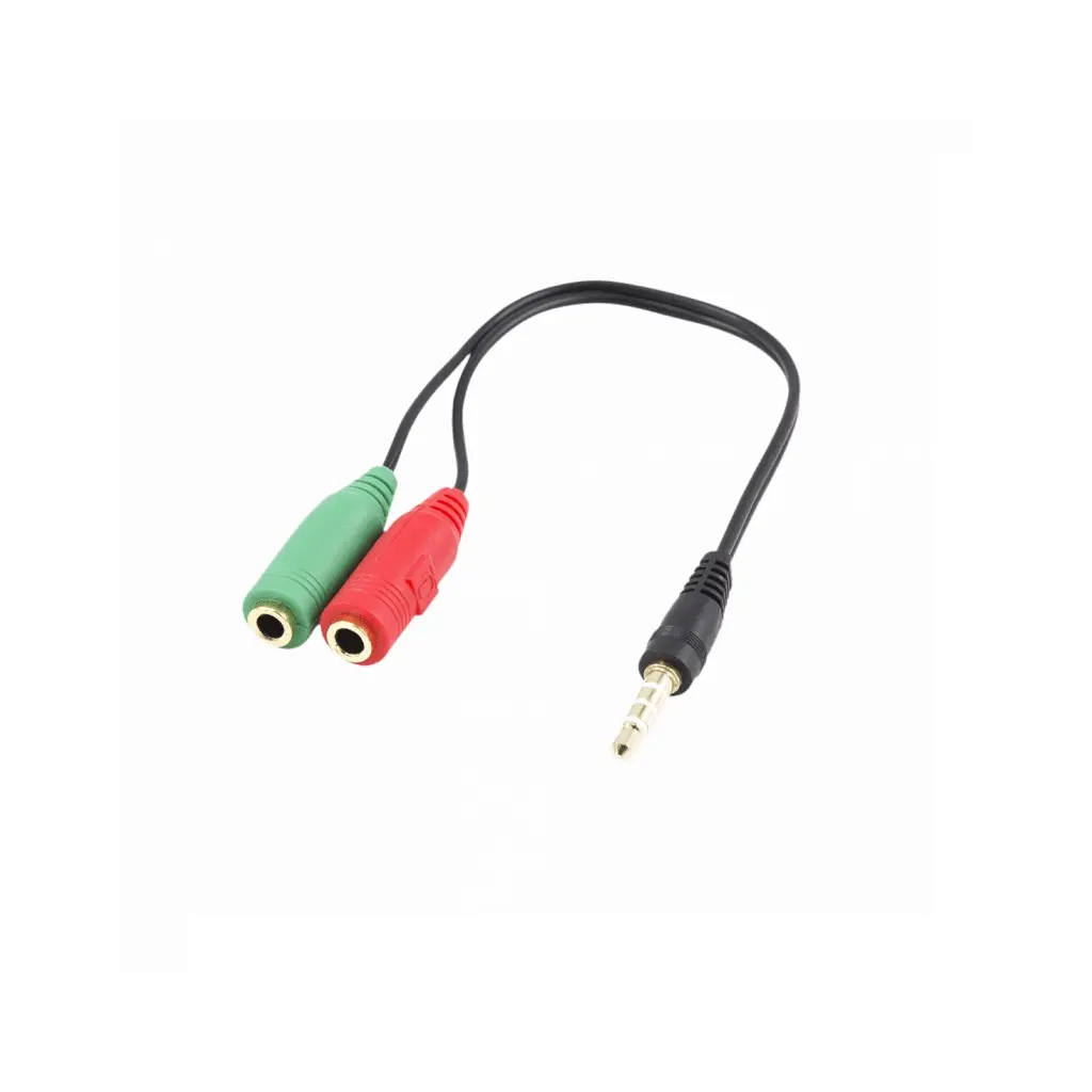 Kabel 3.5mm Stereo Jack-M<=>2x3.5mm Stereo Jack-Ž- 0.2m - WHITE SHARK-0