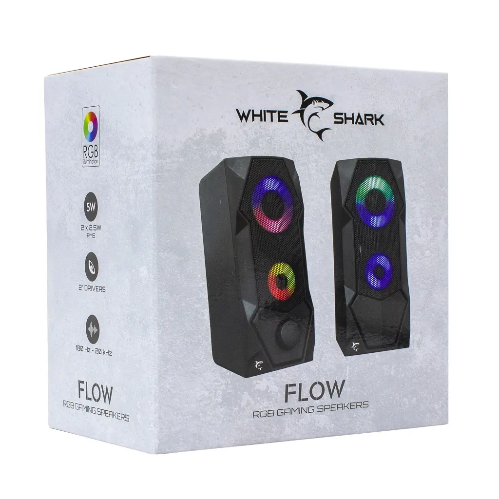 Zvočniki WHITE SHARK GSP-634 FLOW 2.0 USB - Black-5