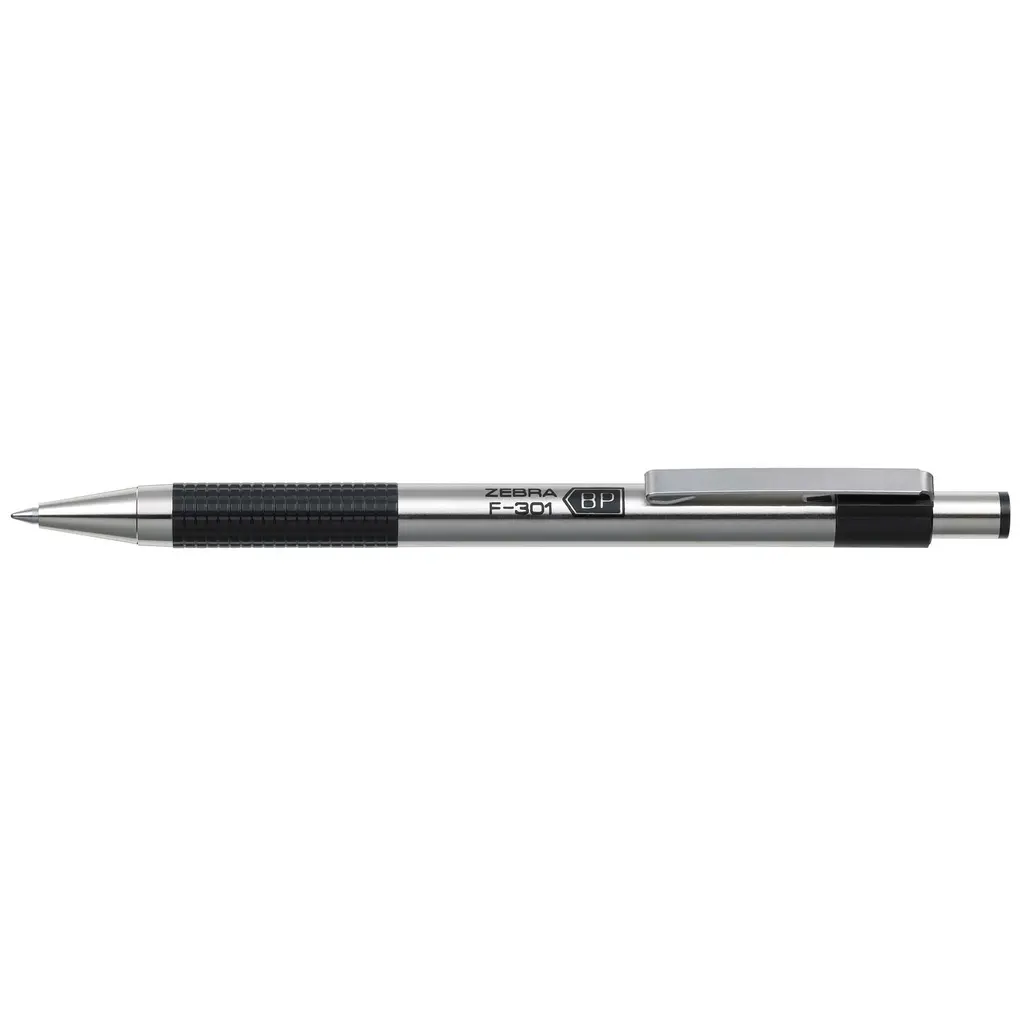 Kemični svinčnik  Zebra F301 0,7 moder izpis-0