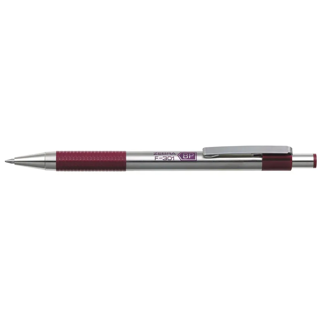 Kemični svinčnik  Zebra F301 0,7 moder izpis-0
