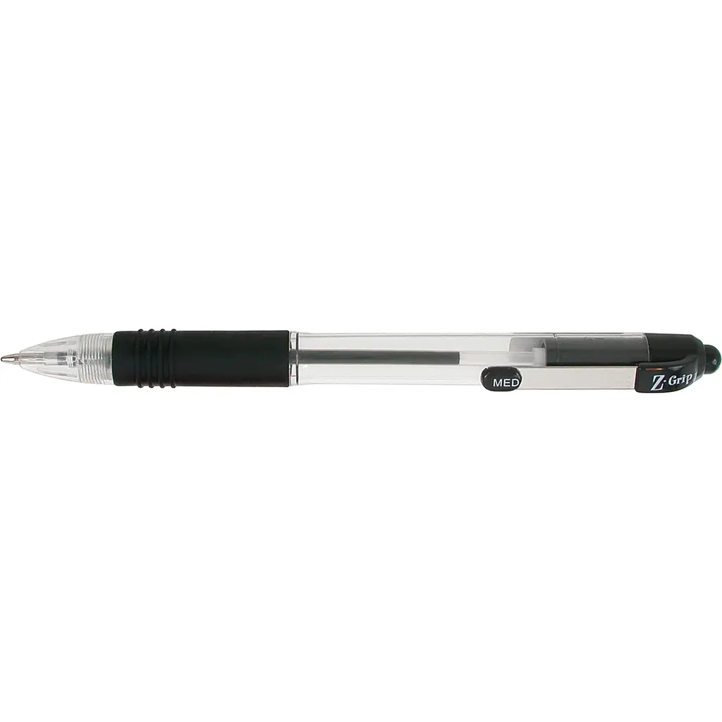 Kemični svinčnik Zebra Z-Grip  1,0 črn izpis-0