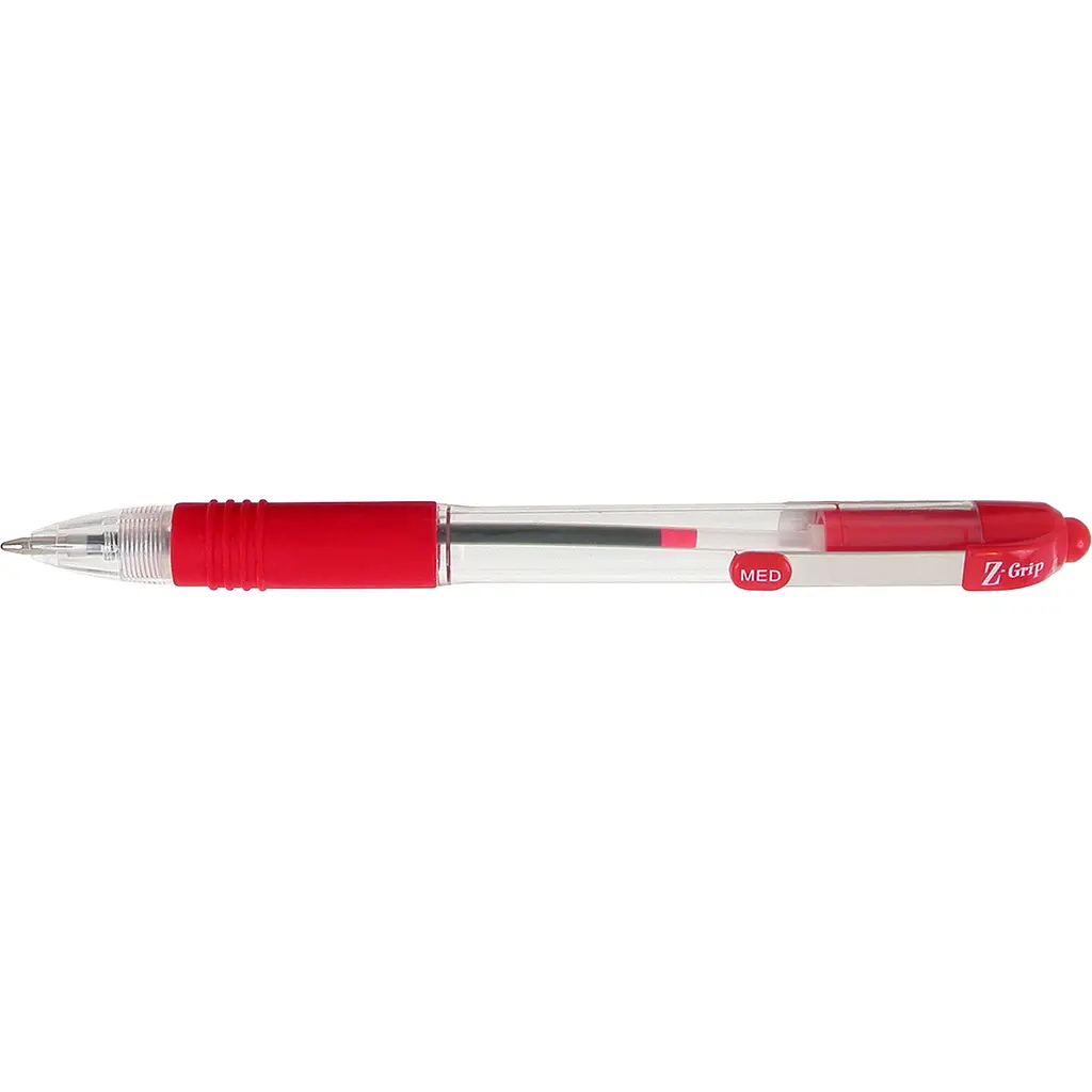 Kemični svinčnik Zebra Z-Grip  1,0 rdeč izpis-0