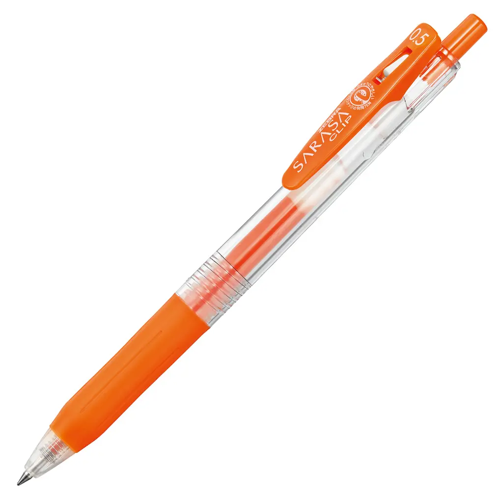 Roler 0,5  Zebra Sarasa clip rdeče oranžen izpis-0