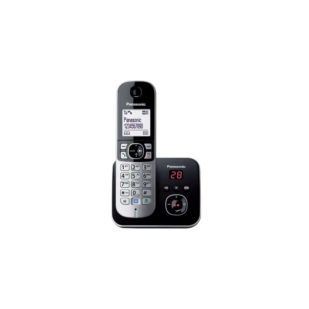 Telefon PANASONIC KX-TG6821FXB sa sekretaricom - Crni-1