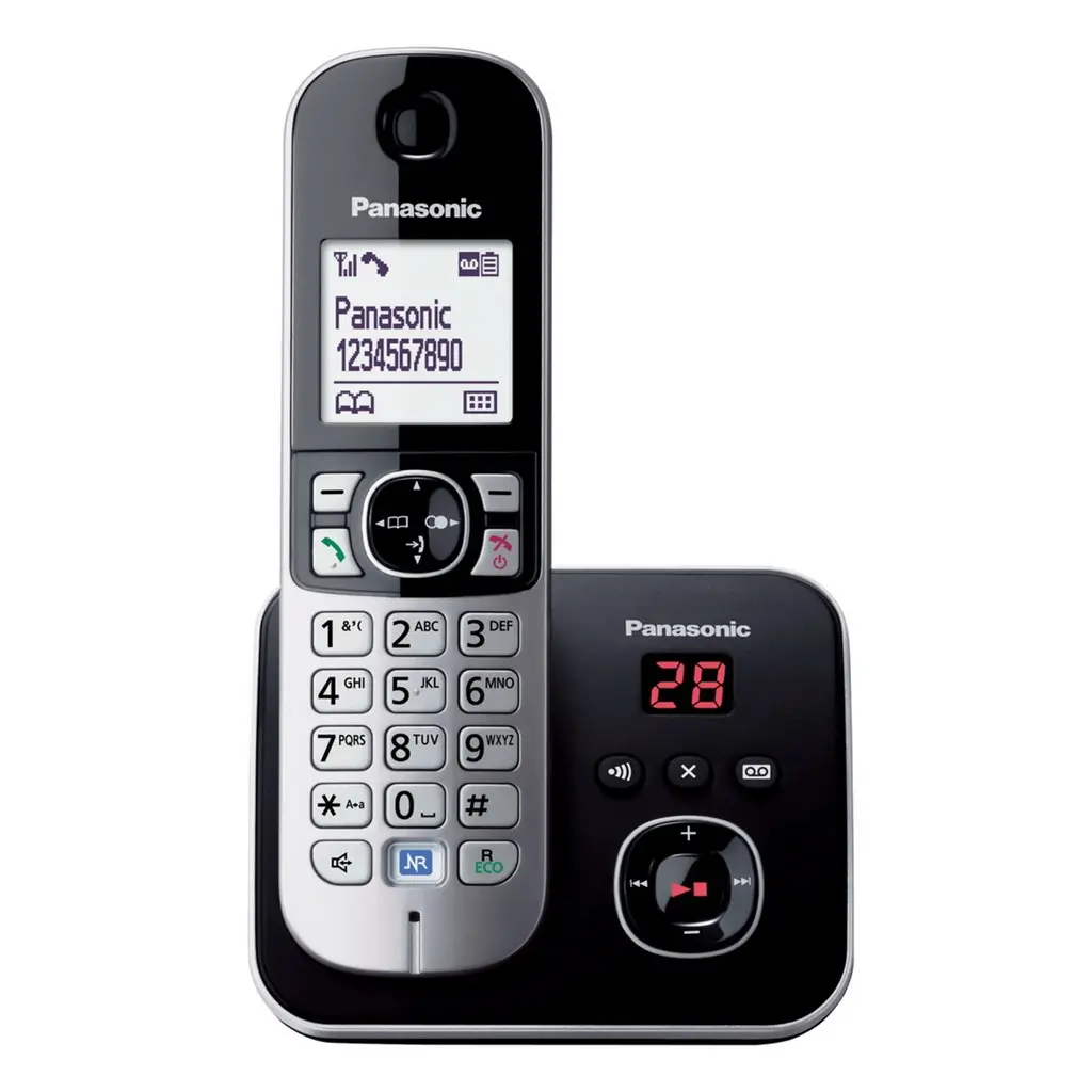Telefon PANASONIC KX-TG6821FXB sa sekretaricom - Crni-0