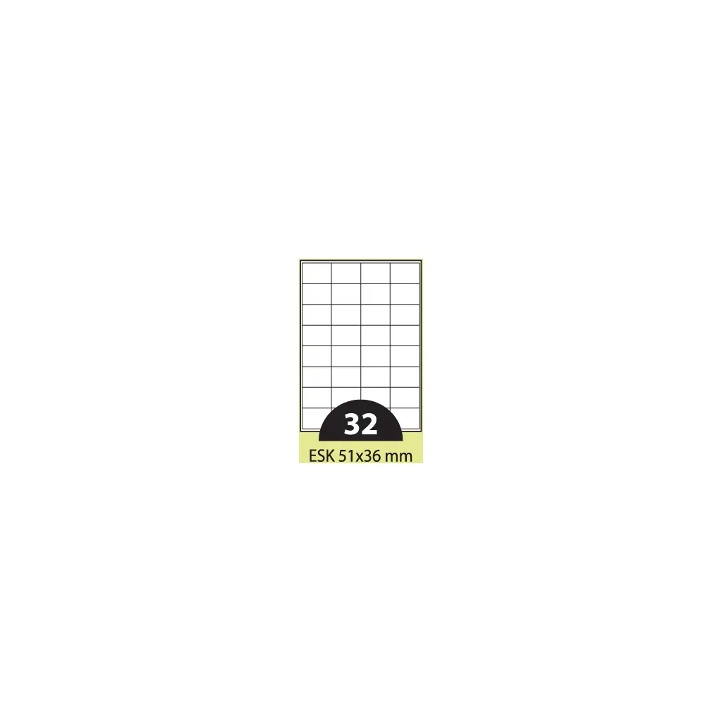 Etiketa laser/inkjet/copy  51,0x36,0 Sticky 100/1-1