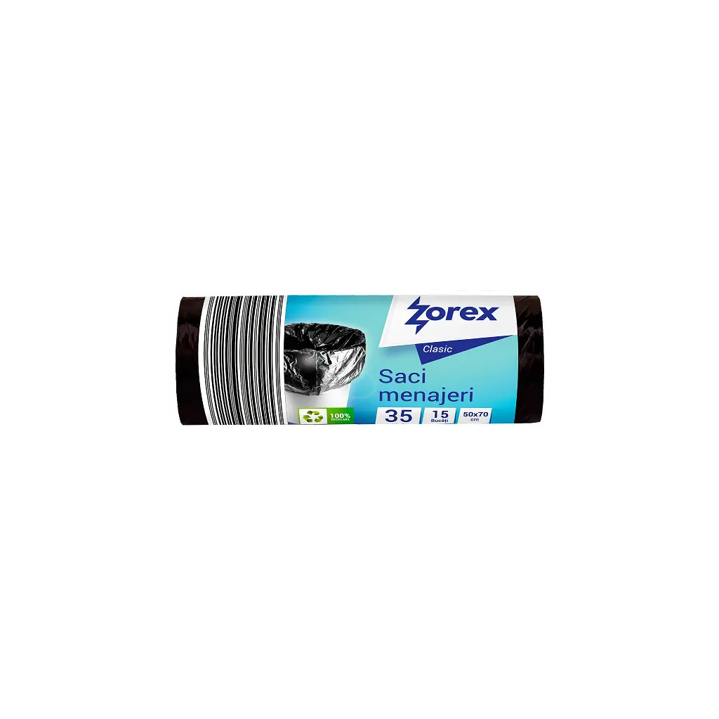 Vrečke za smeti  35L 50x70cm 15/1 LDPE Zorex Clasic črne-0