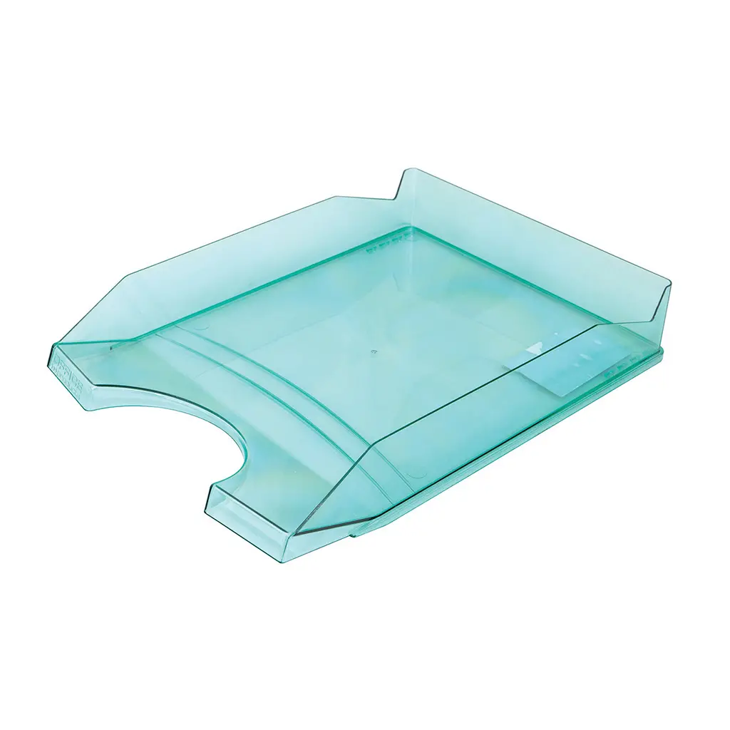 Predalnik PVC 346x254x60mm Office products prozorno zelen-1