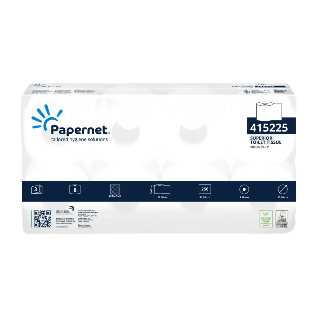 Papir toaletni v roli 3-slojni 8/1 Superior 415225-1